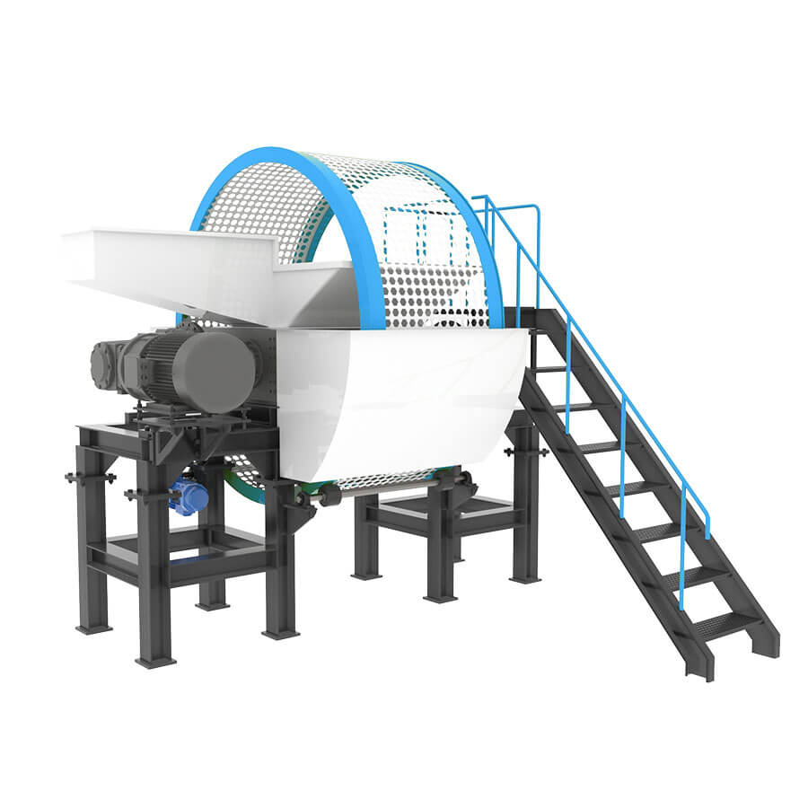Waste tire double shaft shredder for sale, tire shredder with screen for sale - Henan Reacore