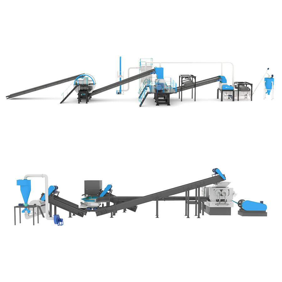 Waste tire grinding production line machine configuration, waste tire rubber powder production line equipment for sale - Henan Reacore