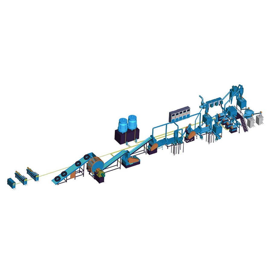 Waste tire grinding production line for sale, waste tire rubber powder production line equipment manufacturer - Henan Reacore